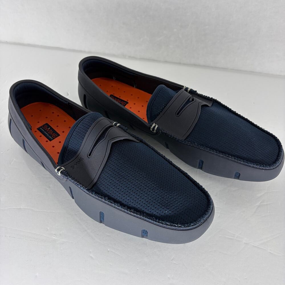 SWIMS Navy Waterproof Penny Loafers Men's 12 🌊